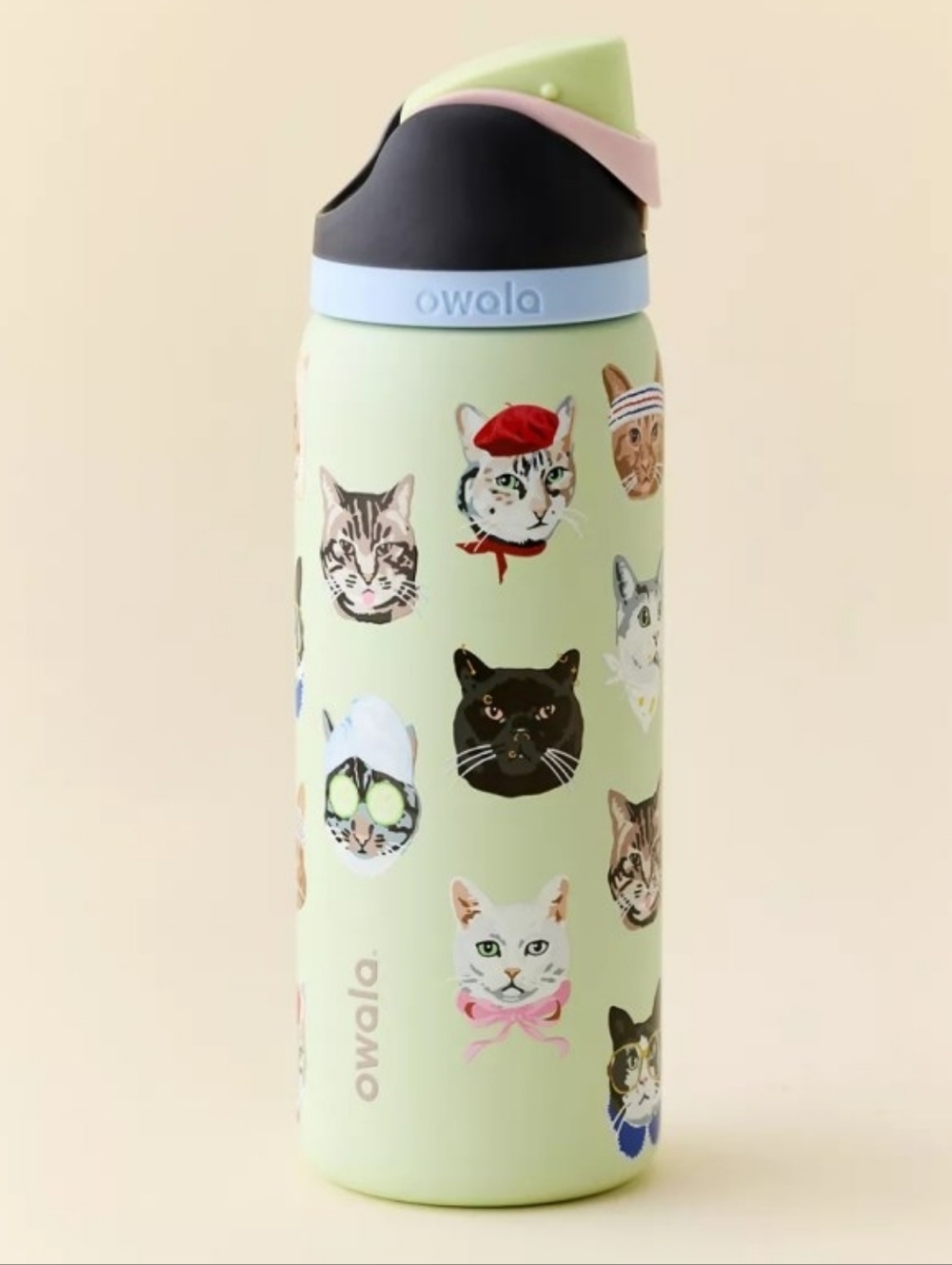 New OWALA Cat Collage 32 oz. Water Bottle - Picture 2 of 16